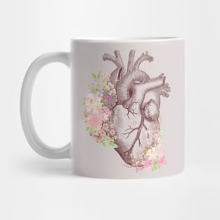 Floral anatomical heart Mug